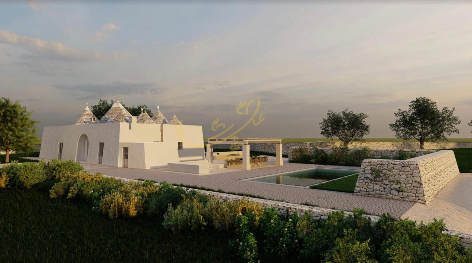 Td I Coni Di Pinure Trulli With Scenic Valley View Villa Martina Franca Buitenkant foto